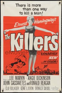 2p0846 KILLERS 1sh 1964 sexy full-length Angie Dickinson, Lee Marvin, directed by Don Siegel!