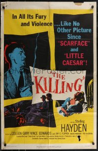 2p0847 KILLING 1sh 1956 Stanley Kubrick, screenplay by Jim Thompson, classic film noir crime caper!