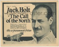 2p1105 CALL OF THE NORTH TC 1921 Jack Holt, Madge Bellamy, Noah Beery Sr., cool wolf art!