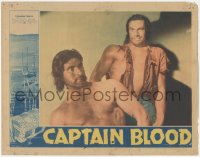 2p1211 CAPTAIN BLOOD LC 1935 Michael Curtiz swashbuckler classic, close up of two huge guys!