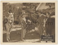 2p1240 DESERT'S PRICE LC 1925 big man glares at Buck Jones, who brought flowers for his girl!