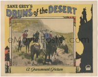 2p1250 DRUMS OF THE DESERT LC 1927 Zane Grey, Marietta Millner & cowboys on their horses!