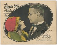 2p1256 ENEMY SEX LC 1924 best c/u of pretty chorus girl Betty Compson & Huntley Gordon, ultra rare!