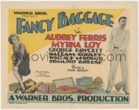 2p1118 FANCY BAGGAGE TC 1929 Audrey Ferris loves the son of man she must investigate, ultra rare!