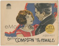 2p1261 FEMALE LC 1924 c/u of pretty South African Betty Compson scared of Noah Beery, ultra rare!