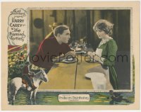 2p1268 FLAMING FORTIES LC 1924 Harry Carey Sr. staring at worried Jacqueline Gadsden across table!