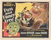 2p1279 FUN & FANCY FREE LC #3 1947 Mickey, Goofy, Donald, Edgar Bergen & Charlie McCarthy + giant!