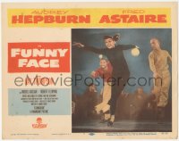 2p1280 FUNNY FACE LC #1 1957 great close up of sexy Audrey Hepburn dancing on stage, Stanley Donen!