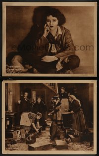 2p1547 GAME CHICKEN 2 LCs 1922 Bebe Daniels seated and dressed as a man + wacky house scene!