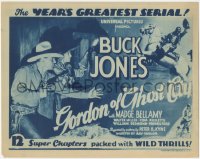 2p1122 GORDON OF GHOST CITY TC 1933 cowboy Buck Jones on his horse & w/pretty Madge Bellamy, serial!