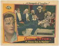 2p1312 HERO FOR A NIGHT LC 1927 crowd stares at Glenn Tryon after he falls on model building, rare!