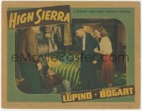 2p1314 HIGH SIERRA LC 1941 Humphrey Bogart with gun & Ida Lupino stare at Alan Curtis on floor!