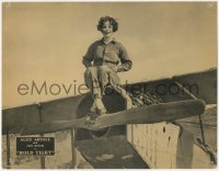 2p1316 HOLD TIGHT LC 1925 wonderful portrait of Alyce Ardell sitting on front of bi-plane, rare!