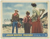 2p1320 HONDO 3D LC #7 1953 John Wayne standing full-length with rifle by Geraldine Page & Aaker!