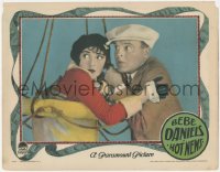 2p1321 HOT NEWS LC 1928 great close up of scared Bebe Daniels & Neil Hamilton holding each other!