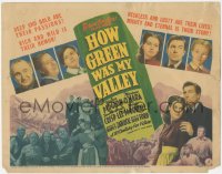 2p1127 HOW GREEN WAS MY VALLEY TC 1941 John Ford classic starring Maureen O'Hara & Walter Pidgeon!