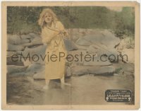 2p1328 INDISCRETION LC 1917 great close up of Lillian Walker fishing in river, ultra rare!