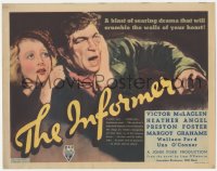 2p1129 INFORMER TC 1935 John Ford classic, art of Victor McLaglen & Heather Angel, very rare!