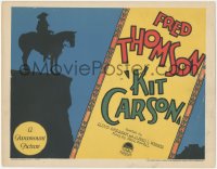 2p1132 KIT CARSON TC 1928 cool silhouette art of cowboy Fred Thomson on horse, ultra rare!