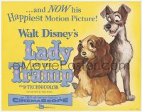 2p1133 LADY & THE TRAMP TC 1955 Walt Disney dog cartoon classic, great scenes, rare first release!