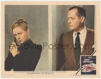 2p1334 LADY IN THE LAKE LC #7 1947 c/u of Robert Montgomery eavesdropping on Audrey Totter w/ phone!