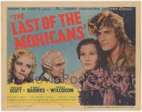 2p1134 LAST OF THE MOHICANS TC 1936 Binnie Barnes between Randolph Scott & Henry Wilcoxon!