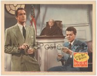 2p1337 LEAVE HER TO HEAVEN LC 1945 judge watches Vincent Price question Cornel Wilde on the stand!