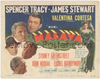 2p1136 MALAYA TC 1949 James Stewart, Spencer Tracy, Valentina Cortesa, Sydney Greenstreet