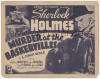 2p1140 MURDER AT THE BASKERVILLES TC 1941 Wontner as Sherlock Holmes, Fleming as Watson, ultra rare!