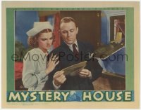 2p1361 MYSTERY HOUSE LC 1938 Ann Sheridan & Dick Purcell read paper they found in hidden safe!