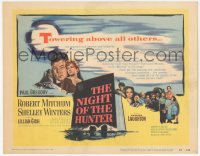 2p1141 NIGHT OF THE HUNTER TC 1955 Robert Mitchum, Shelley Winters, Charles Laughton classic noir!