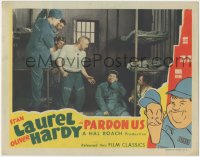 2p1371 PARDON US LC R1944 Stan Laurel watches convict Walter Long beat up Oliver Hardy in jail cell!