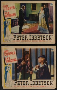 2p1554 PETER IBBETSON 2 LCs 1935 great images of pretty Ann Harding & Gary Cooper w/mustache!