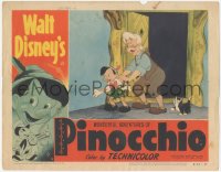 2p1382 PINOCCHIO LC R1954 the wooden boy is with Gepetto & Figaro, Disney cartoon classic!