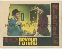 2p1385 PSYCHO LC #2 1960 Alfred Hitchcock, Martin Balsam quizzes Anthony Perkins at the Bates Motel!