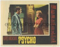 2p1384 PSYCHO LC #6 1960 Alfred Hitchcock, great 2-shot of Anthony Perkins and Janet Leigh!