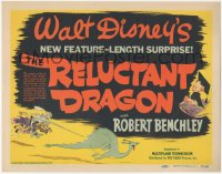 2p1147 RELUCTANT DRAGON TC 1941 Disney's new feature-length surprise, cartoon/live action, rare!