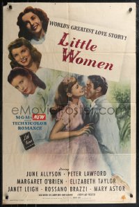 2p0863 LITTLE WOMEN 1sh 1949 June Allyson, Elizabeth Taylor, Peter Lawford, Janet Leigh, O'Brien