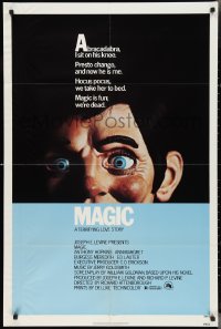 2p0877 MAGIC 1sh 1978 Richard Attenborough, ventriloquist Anthony Hopkins, creepy dummy image!