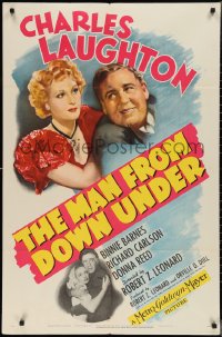 2p0879 MAN FROM DOWN UNDER 1sh 1943 Donna Reed, jealous Richard Carlson, Stephen McNally