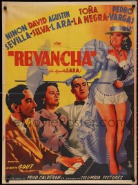 2p0607 REVANCHA Mexican poster 1948 Juanino Renau Berenguer art of Sevilla & top cast, ultra rare!