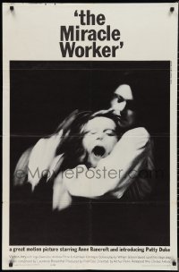 2p0890 MIRACLE WORKER 1sh 1962 Anne Bancroft as Annie Sullivan & Patty Duke as Helen Keller!