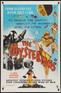 2p0907 MYSTERIANS 1sh 1959 they're abducting Earth's women & leveling its cities, RKO printing!