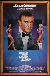 2p0911 NEVER SAY NEVER AGAIN 1sh 1983 art of Sean Connery as James Bond 007 by Obrero!