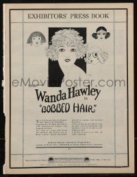 2p1059 BOBBED HAIR pressbook 1922 the ticklesome tale of a flapper who tried to be futuristic, rare!