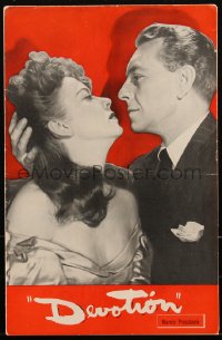 2p0148 DEVOTION pressbook 1946 Paul Henreid, Ida Lupino & Olivia De Havilland, ultra rare!