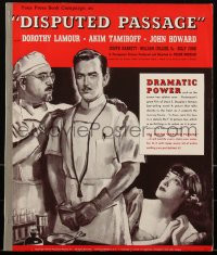 2p0149 DISPUTED PASSAGE pressbook 1939 Dorothy Lamour w/ doctors Akim Tamiroff & John Howard, rare!