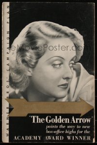 2p0165 GOLDEN ARROW pressbook 1936 Academy Award Winner Bette Davis, George Brent, ultra rare!