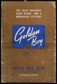 2p0166 GOLDEN BOY pressbook 1939 William Holden's debut movie, Barbara Stanwyck, boxing, ultra rare!