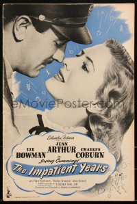 2p0174 IMPATIENT YEARS pressbook 1944 pretty Jean Arthur, Lee Bowman, Charles Coburn, ultra rare!